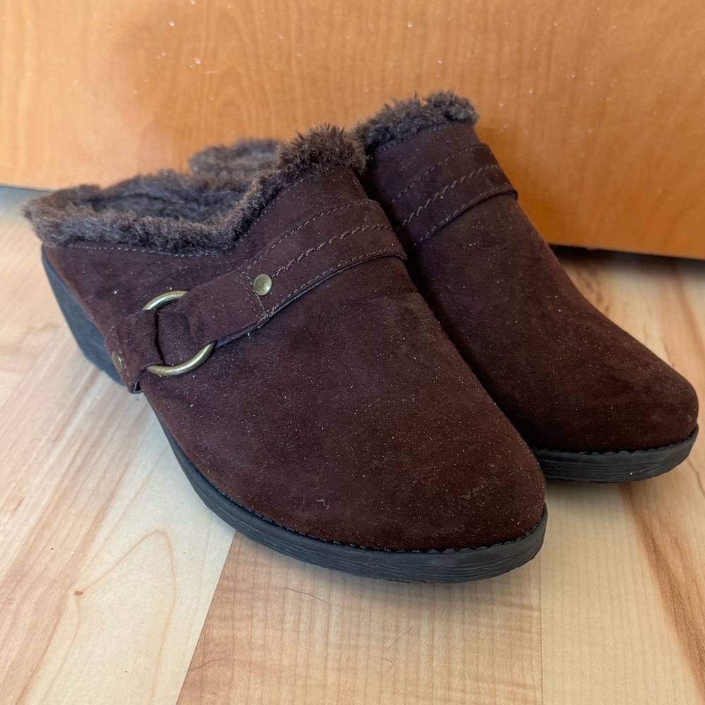A2 By Aerosoles Brown Suede Mules